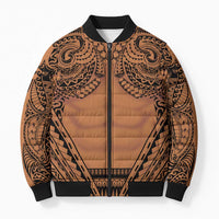 Polynesian Tattoo Inspired Cosplay Costume Bomber Puffer Jacket Tribal Warrior - Polynesian Pride