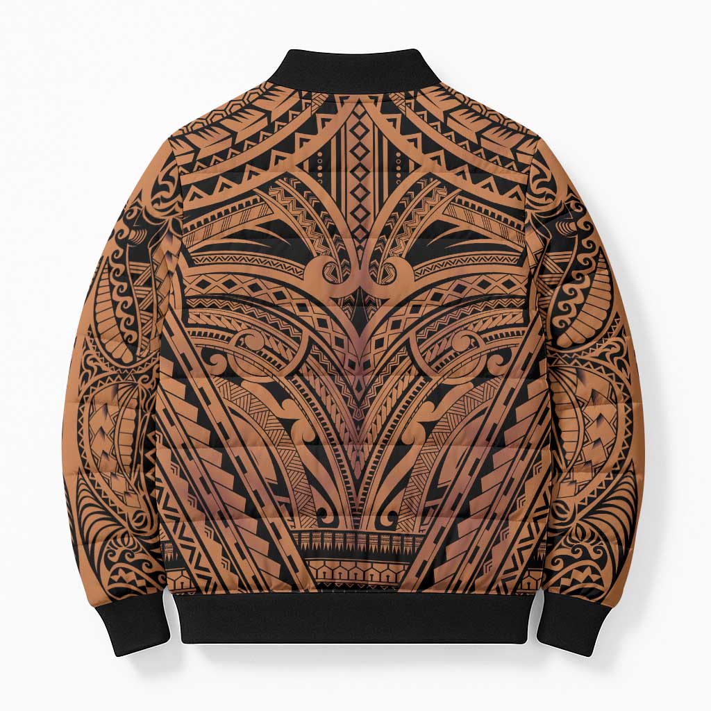 Polynesian Tattoo Inspired Cosplay Costume Bomber Puffer Jacket Tribal Warrior - Polynesian Pride