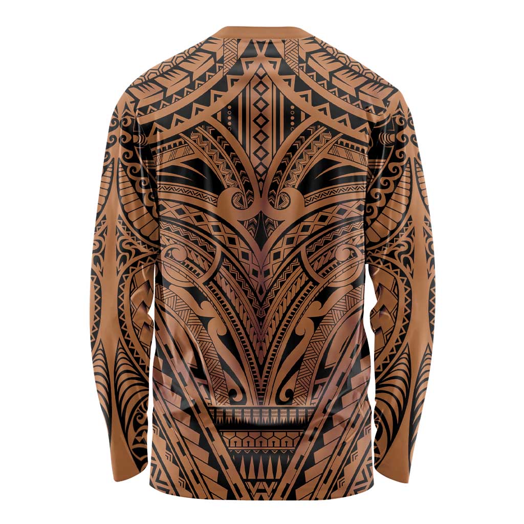 Polynesian Tattoo Inspired Cosplay Costume Long Sleeve Shirt Tribal Warrior LT05 - Polynesian Pride