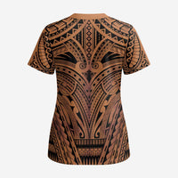 Polynesian Tattoo Inspired Cosplay Costume Scrub Top Tribal Warrior - Polynesian Pride