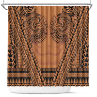 Polynesian Tattoo Inspired Cosplay Costume Shower Curtain Tribal Warrior - Polynesian Pride