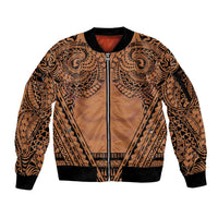 Polynesian Tattoo Inspired Cosplay Costume Sleeve Zip Bomber Jacket Tribal Warrior - Polynesian Pride