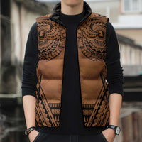 Polynesian Tattoo Inspired Cosplay Costume Sleeveless Puffer Jacket Tribal Warrior - Polynesian Pride
