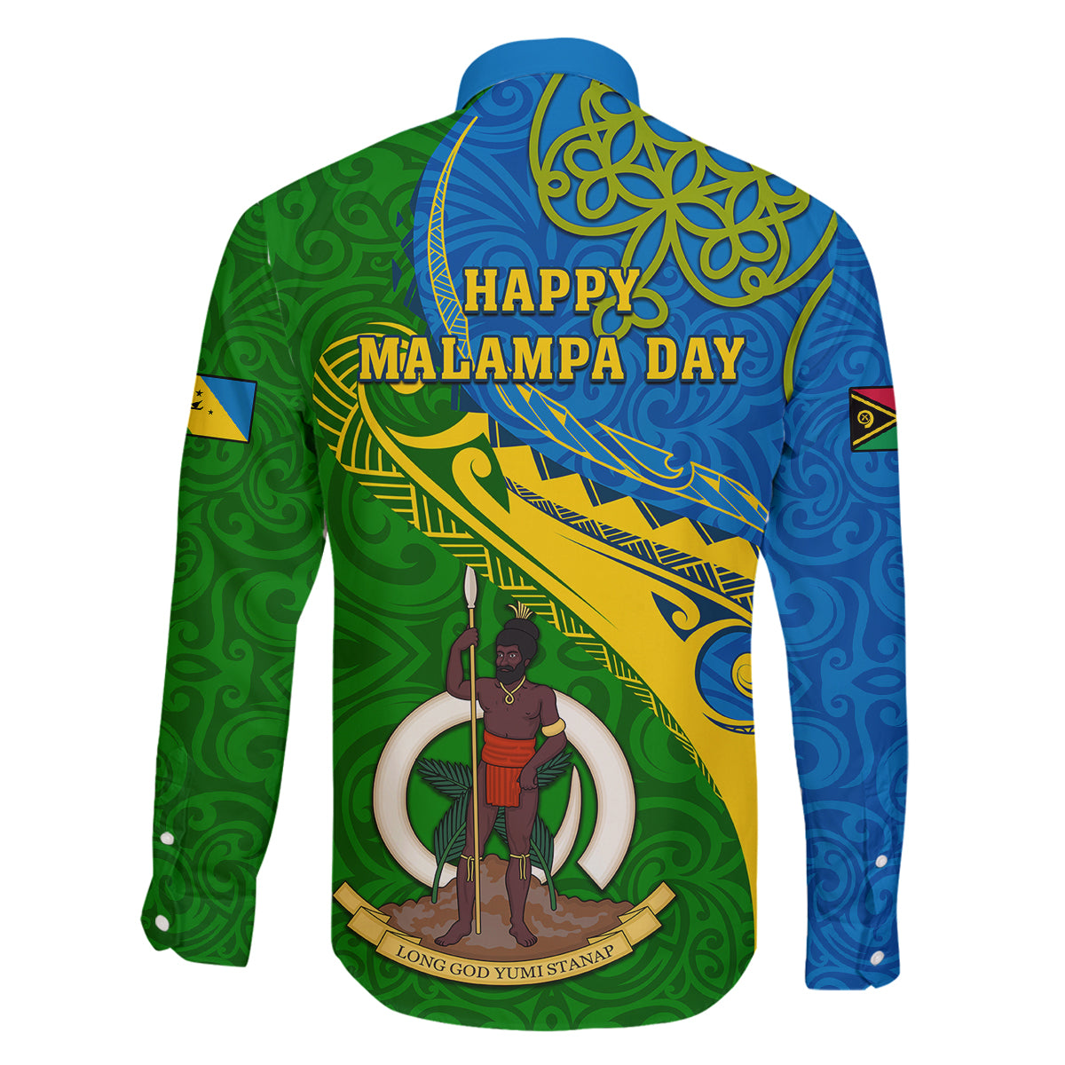 malampa-day-family-matching-long-sleeve-bodycon-dress-and-hawaiian-shirt-sand-drawing-vanuatuan-pattern