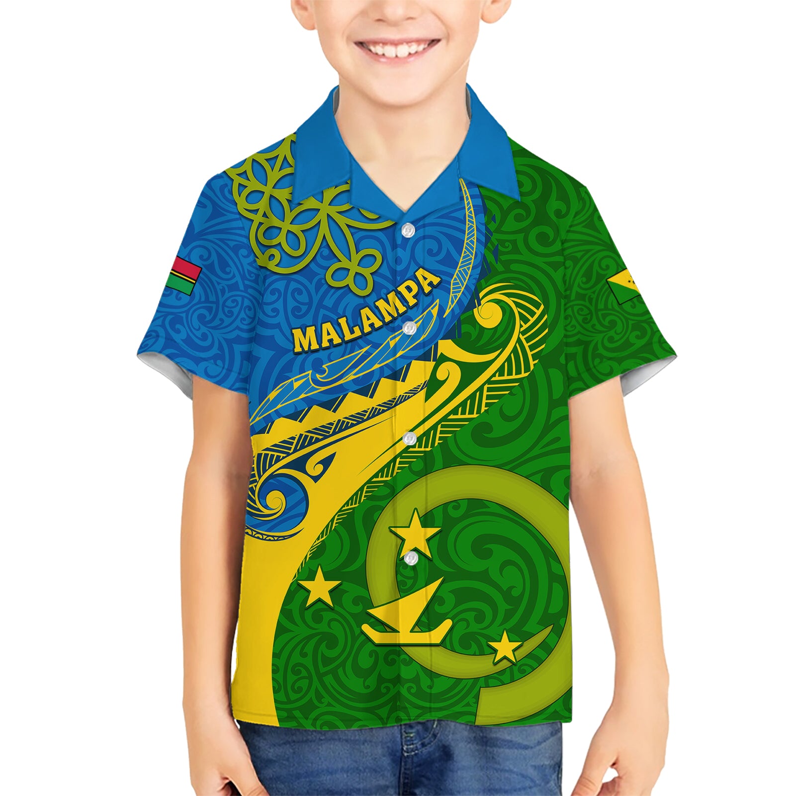 malampa-day-kid-hawaiian-shirt-sand-drawing-vanuatuan-pattern