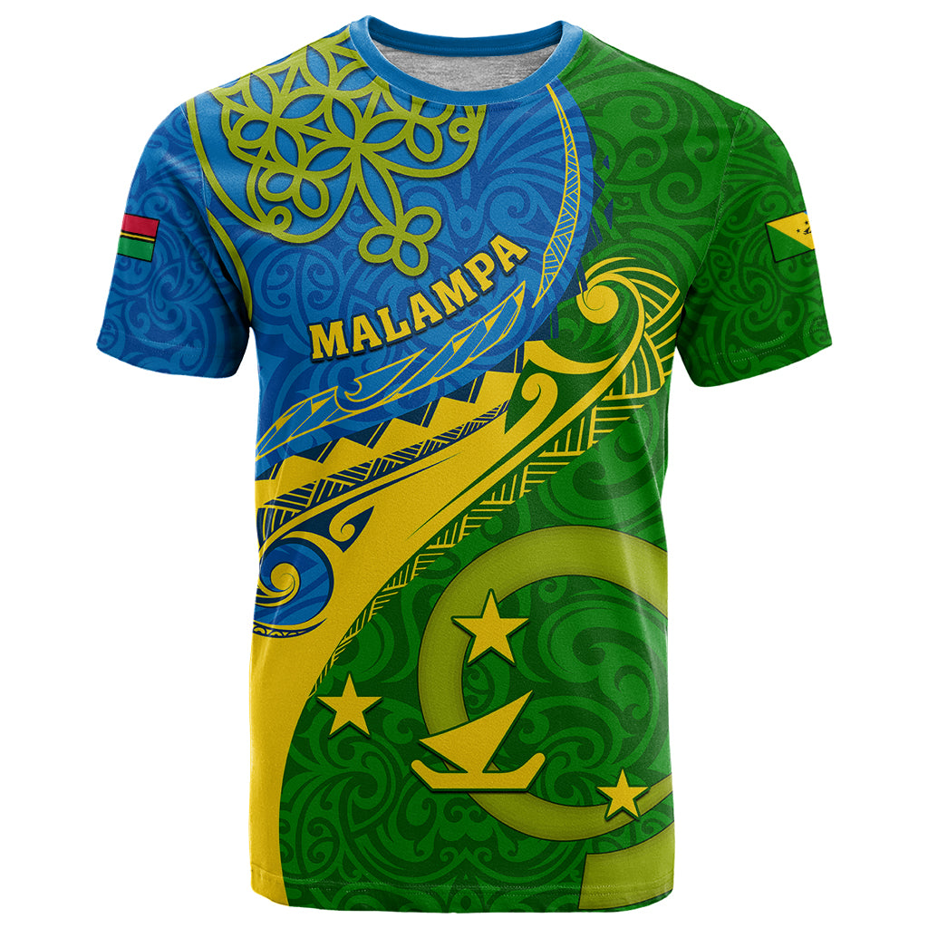 Malampa Day T Shirt Sand Drawing Vanuatuan Pattern LT05 Green - Polynesian Pride