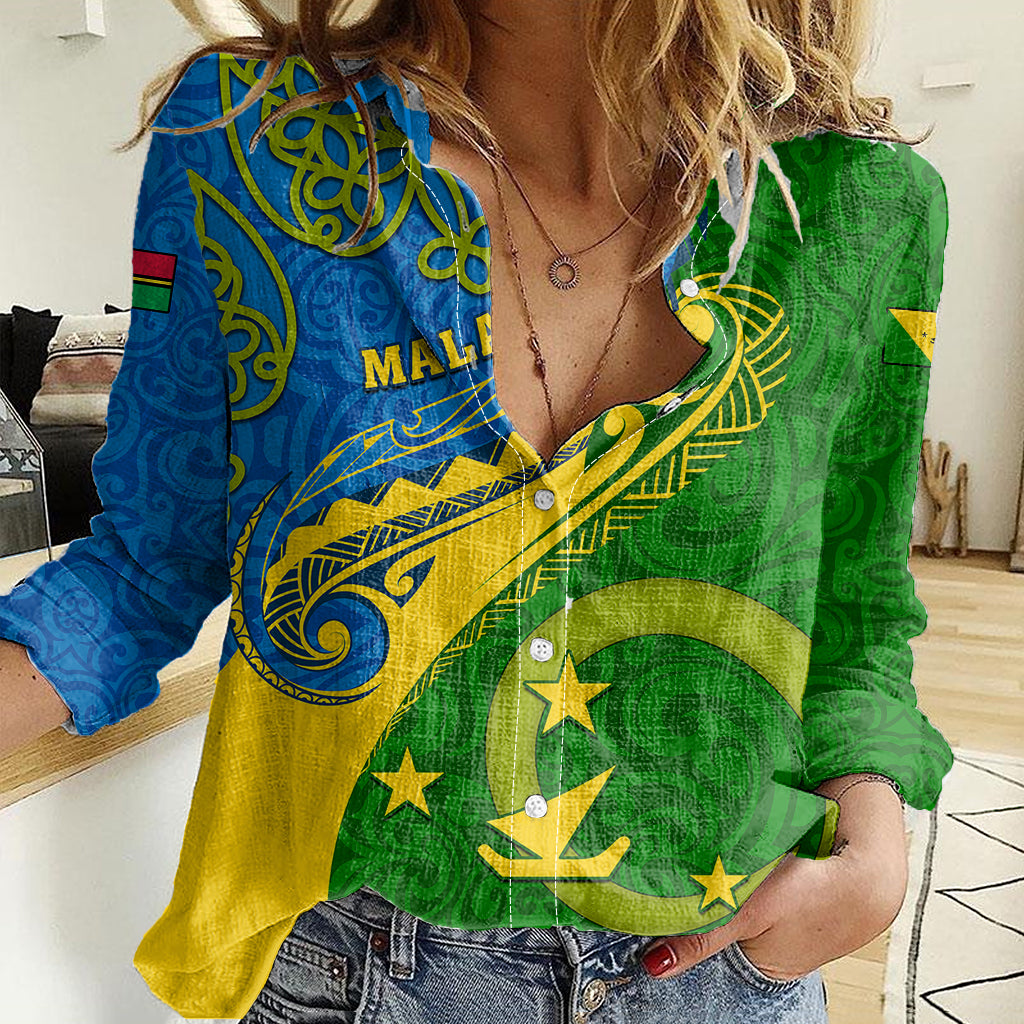 malampa-day-women-casual-shirt-sand-drawing-vanuatuan-pattern