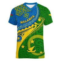 malampa-day-women-v-neck-t-shirt-sand-drawing-vanuatuan-pattern