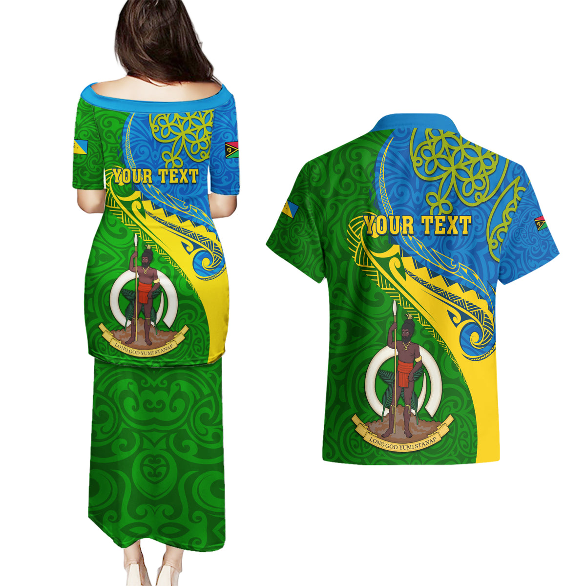 personalized-malampa-day-couples-matching-puletasi-dress-and-hawaiian-shirt-sand-drawing-vanuatuan-pattern
