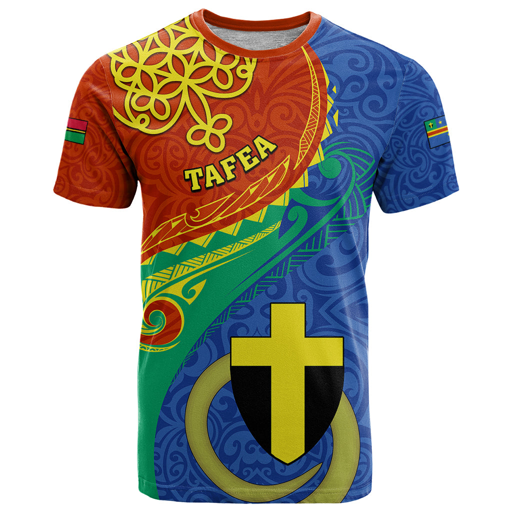 Tafea Day T Shirt Sand Drawing Vanuatuan Pattern LT05 Blue - Polynesian Pride