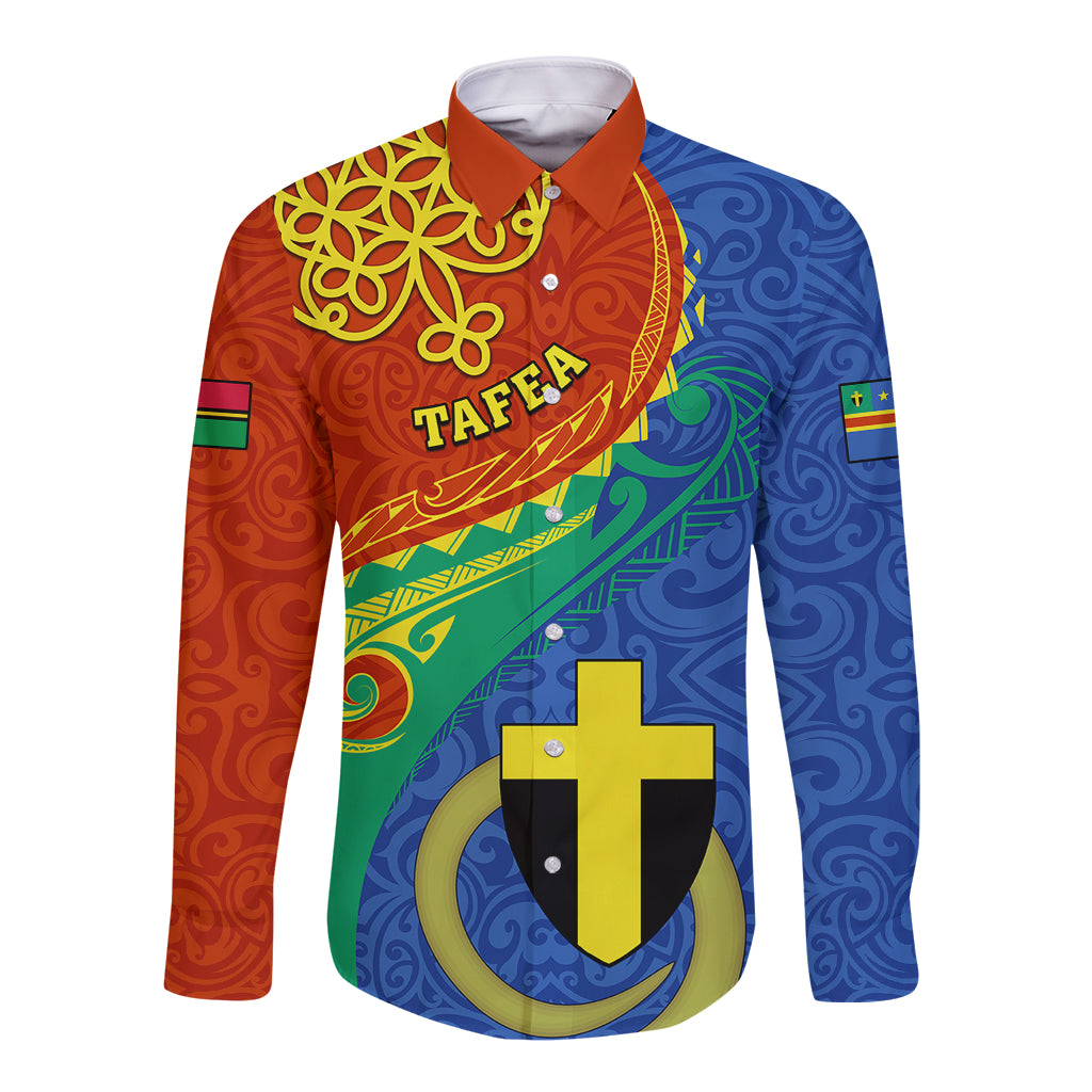 personalized-tafea-day-long-sleeve-button-shirt-sand-drawing-vanuatuan-pattern