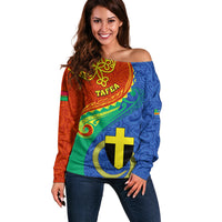 personalized-tafea-day-off-shoulder-sweater-sand-drawing-vanuatuan-pattern