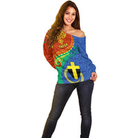 personalized-tafea-day-off-shoulder-sweater-sand-drawing-vanuatuan-pattern