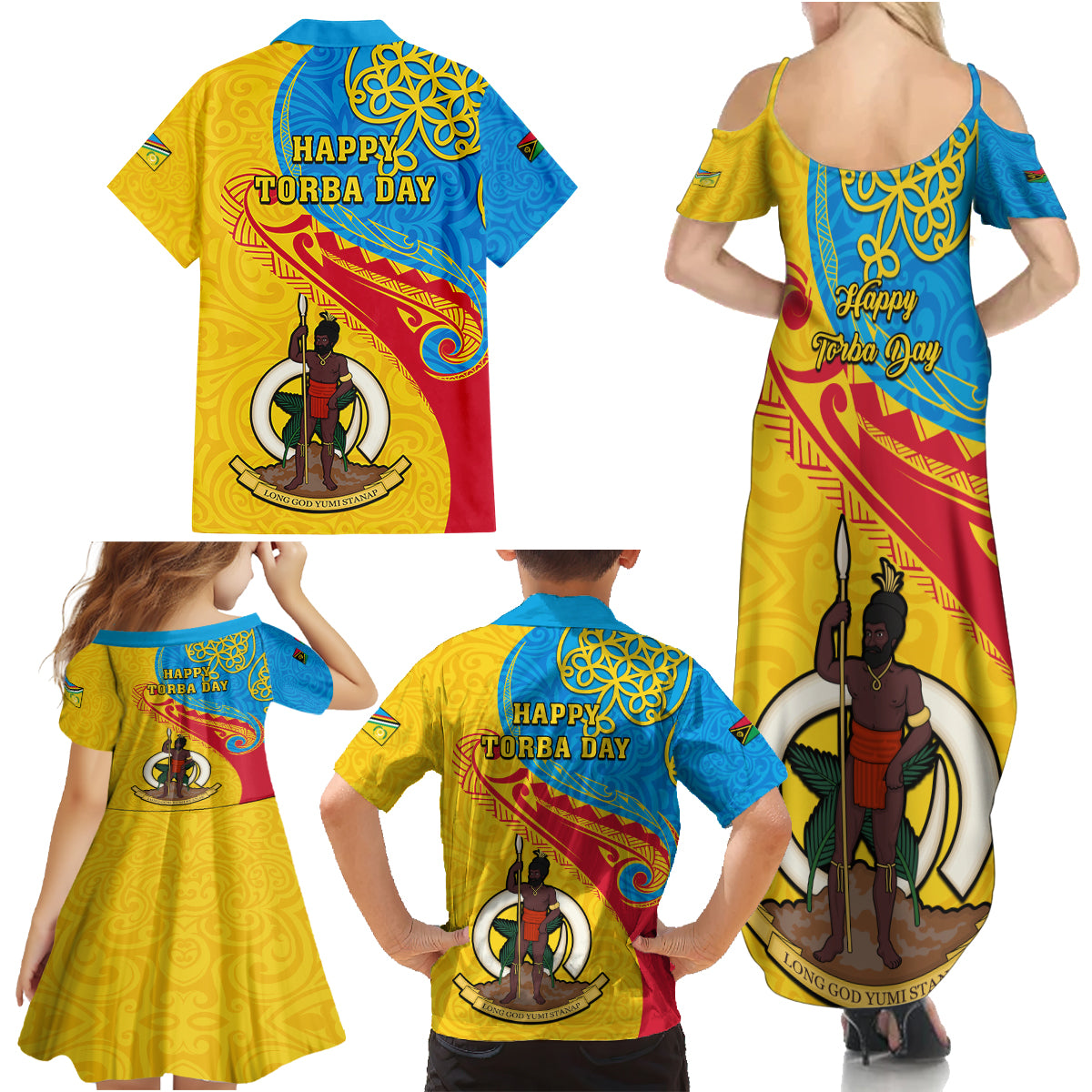 torba-day-family-matching-summer-maxi-dress-and-hawaiian-shirt-sand-drawing-vanuatuan-pattern