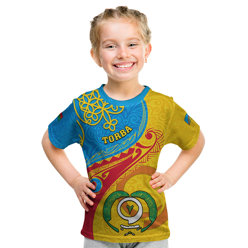 Torba Day Kid T Shirt Sand Drawing Vanuatuan Pattern LT05 Yellow - Polynesian Pride
