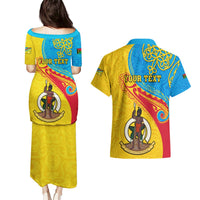 Personalized Torba Day Couples Matching Puletasi Dress and Hawaiian Shirt Sand Drawing Vanuatuan Pattern LT05 - Polynesian Pride