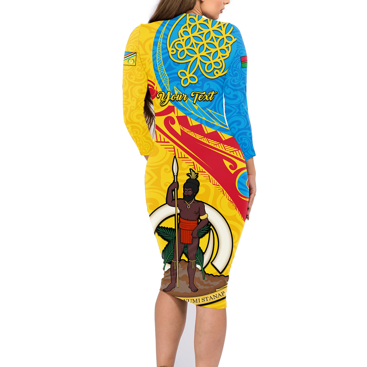 Personalized Torba Day Family Matching Long Sleeve Bodycon Dress and Hawaiian Shirt Sand Drawing Vanuatuan Pattern LT05 - Polynesian Pride