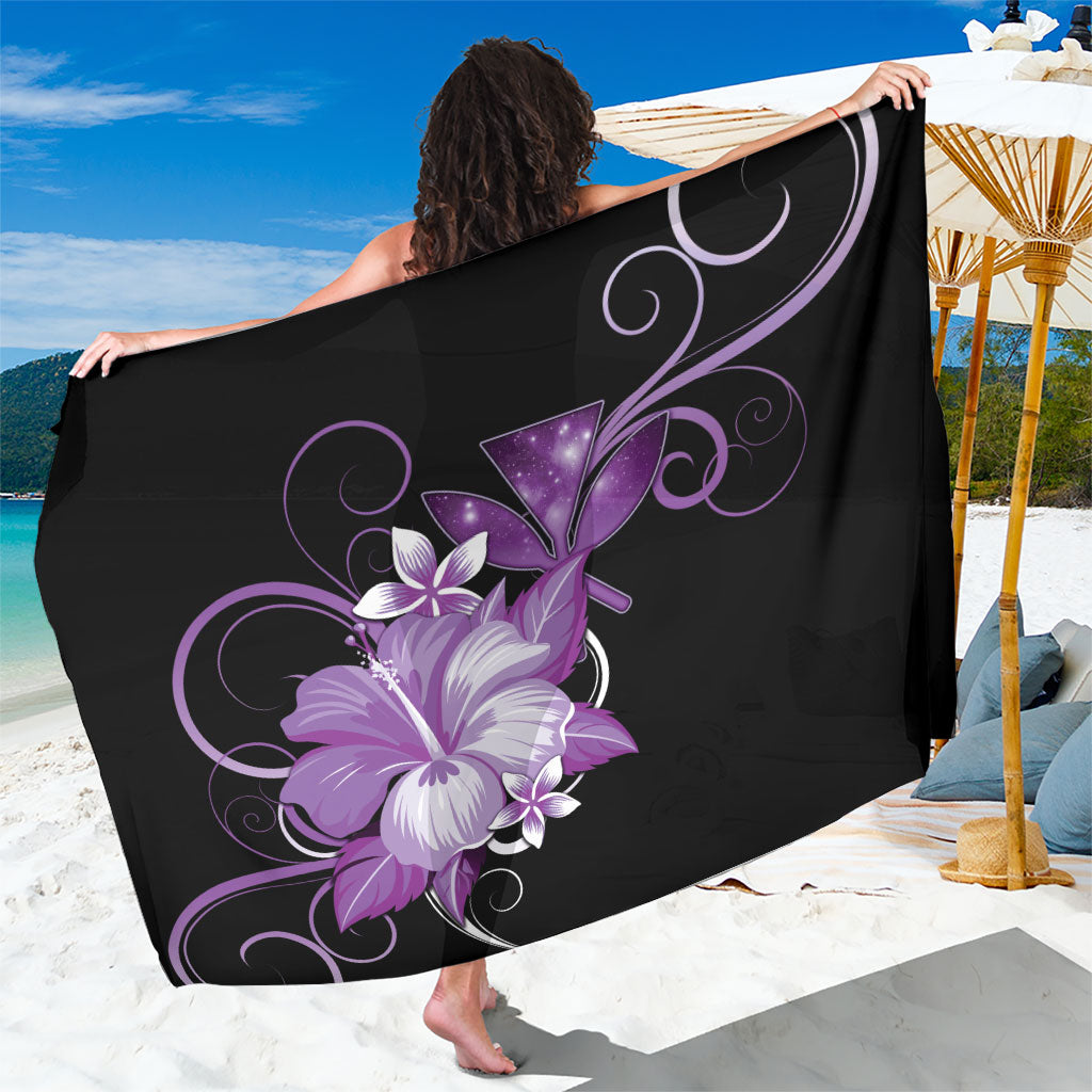 Hawaii Makahiki Kanaka Maoli Sarong Purple Hibiscus Floral Vibes