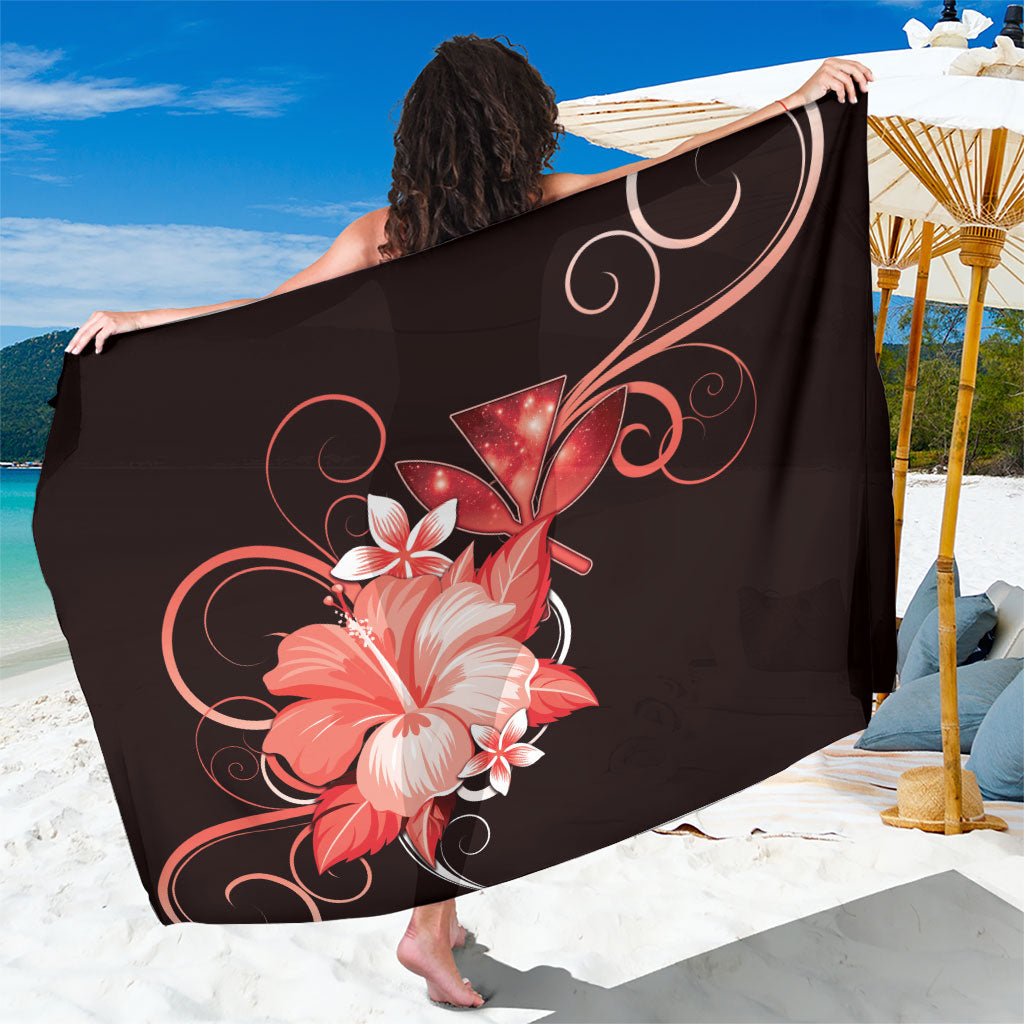 Hawaii Makahiki Kanaka Maoli Sarong Red Hibiscus Floral Vibes