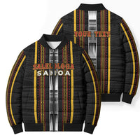 Personalised Salelologa Samoa Bomber Puffer Jacket Samoan Tribal Pattern LT05 - Polynesian Pride