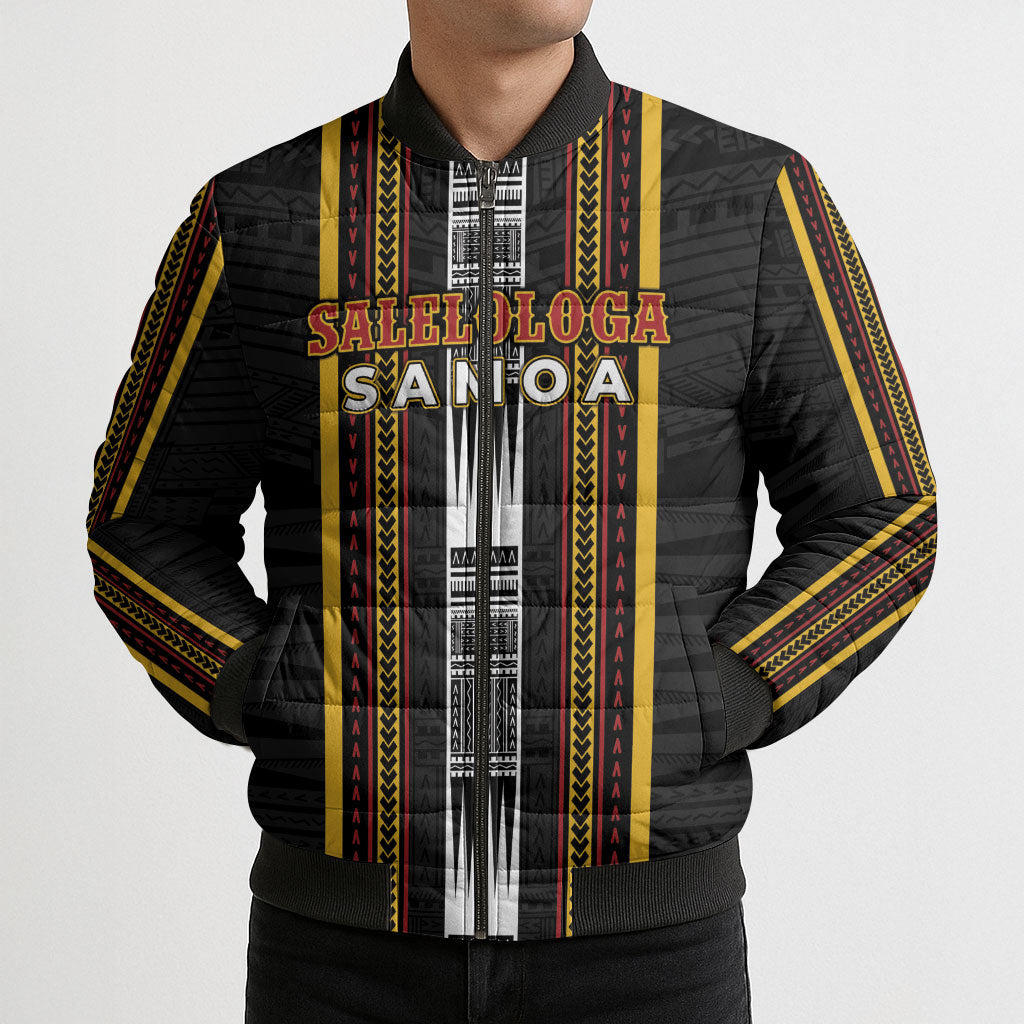 Personalised Salelologa Samoa Bomber Puffer Jacket Samoan Tribal Pattern LT05 - Polynesian Pride