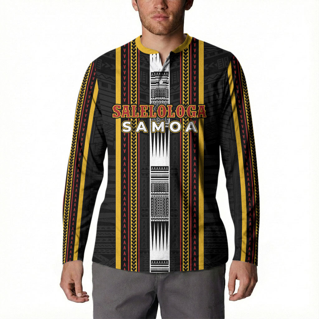Personalised Salelologa Samoa Button Sweatshirt Samoan Tribal Pattern LT05 - Polynesian Pride