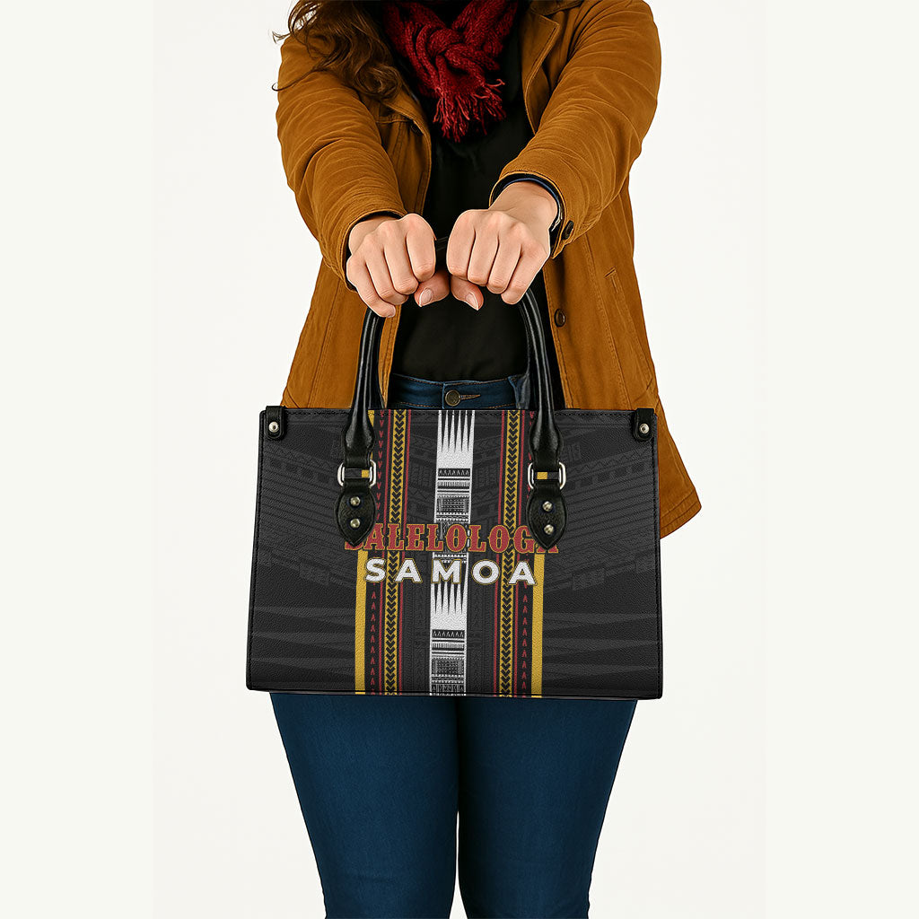 Salelologa Samoa Leather Bag Samoan Tribal Pattern LT05 - Polynesian Pride