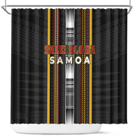 Salelologa Samoa Shower Curtain Samoan Tribal Pattern LT05 Black - Polynesian Pride