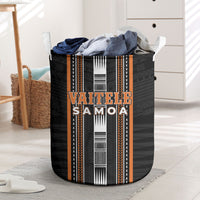 Vaitele Samoa Laundry Basket Samoan Tribal Pattern LT05 Orange - Polynesian Pride