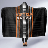 Vaitele Samoa Hooded Blanket Samoan Tribal Pattern LT05 One Size Orange - Polynesian Pride