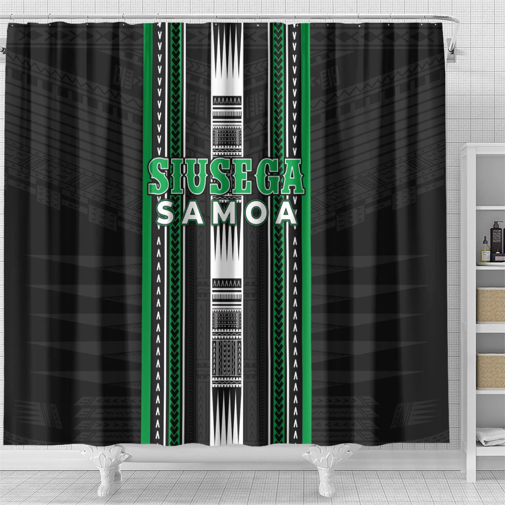 Siusega Samoa Shower Curtain Samoan Tribal Pattern LT05 - Polynesian Pride