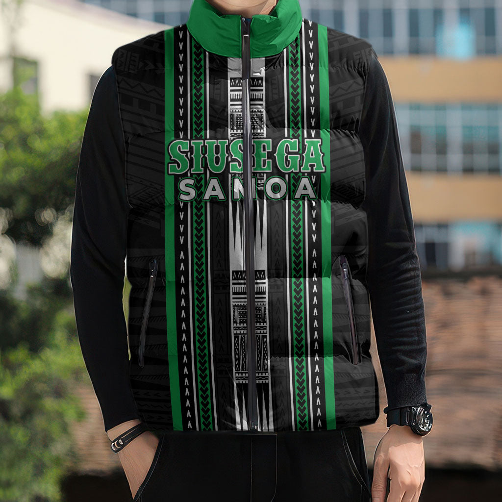 Personalised Siusega Samoa Sleeveless Puffer Jacket Samoan Tribal Pattern LT05 - Polynesian Pride
