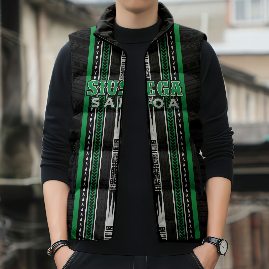Personalised Siusega Samoa Sleeveless Puffer Jacket Samoan Tribal Pattern LT05 - Polynesian Pride