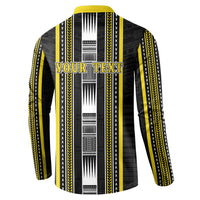 Personalised Faleasiu Samoa Button Sweatshirt Samoan Tribal Pattern LT05 - Polynesian Pride
