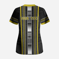 Personalised Faleasiu Samoa Scrub Top Samoan Tribal Pattern LT05 - Polynesian Pride