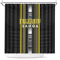 Faleasiu Samoa Shower Curtain Samoan Tribal Pattern LT05 Yellow - Polynesian Pride