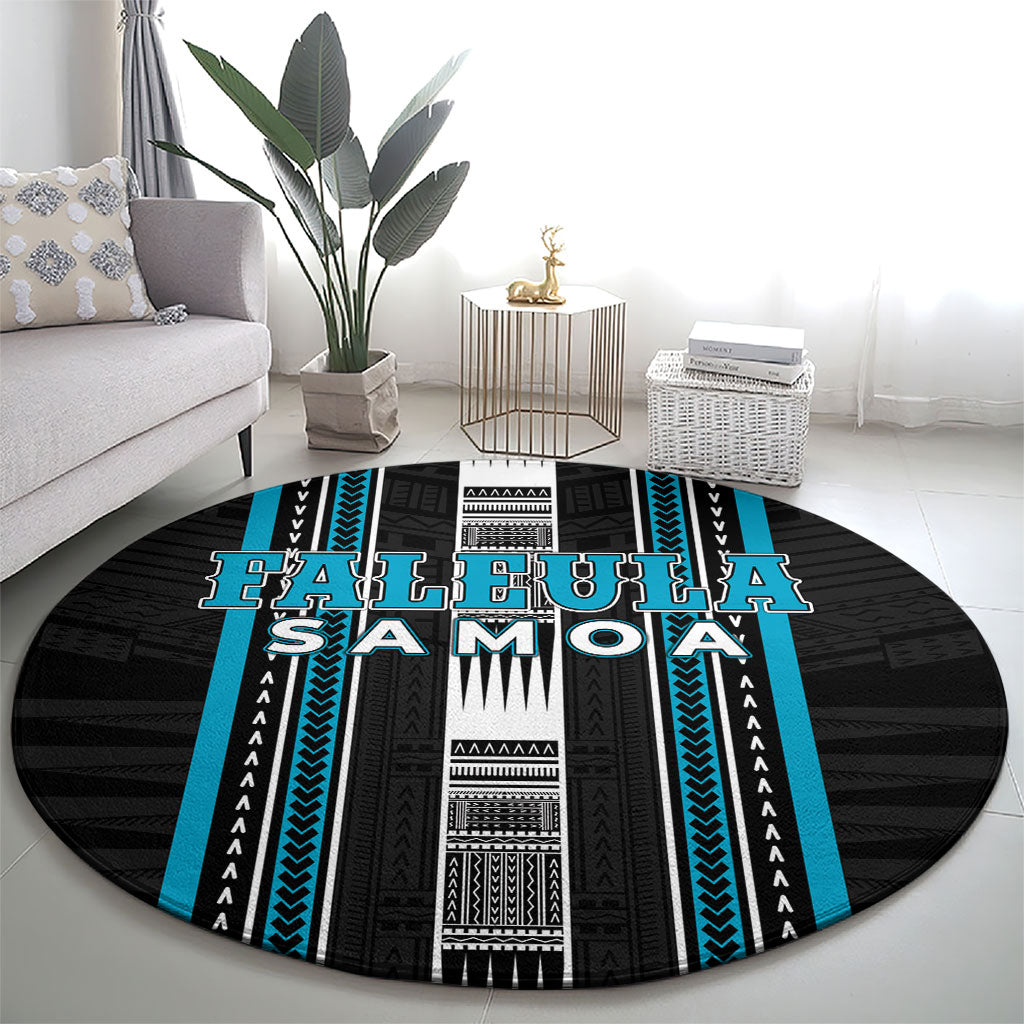 Faleula Samoa Round Carpet Samoan Tribal Pattern LT05 - Polynesian Pride