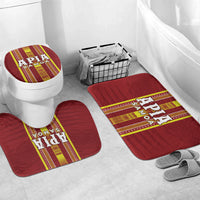 Apia Samoa Bathroom Set Samoan Tribal Pattern LT05 Mat Set Only (3 pcs) One Size Red - Polynesian Pride