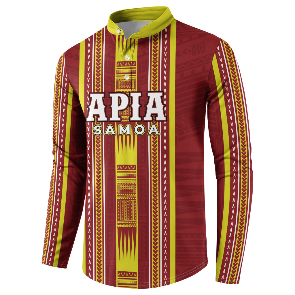 Personalised Apia Samoa Button Sweatshirt Samoan Tribal Pattern LT05 - Polynesian Pride