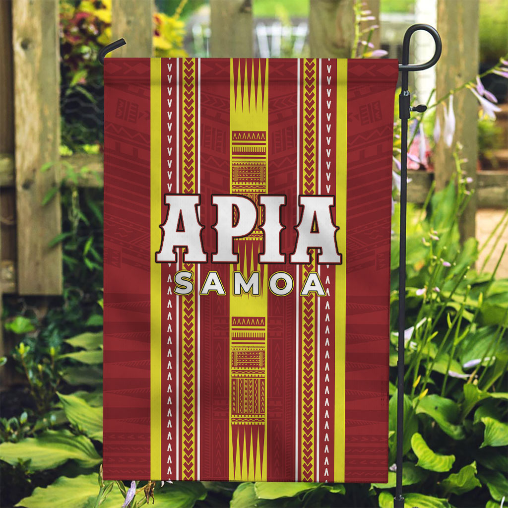 Apia Samoa Garden Flag Samoan Tribal Pattern LT05 Garden Flag Red - Polynesian Pride