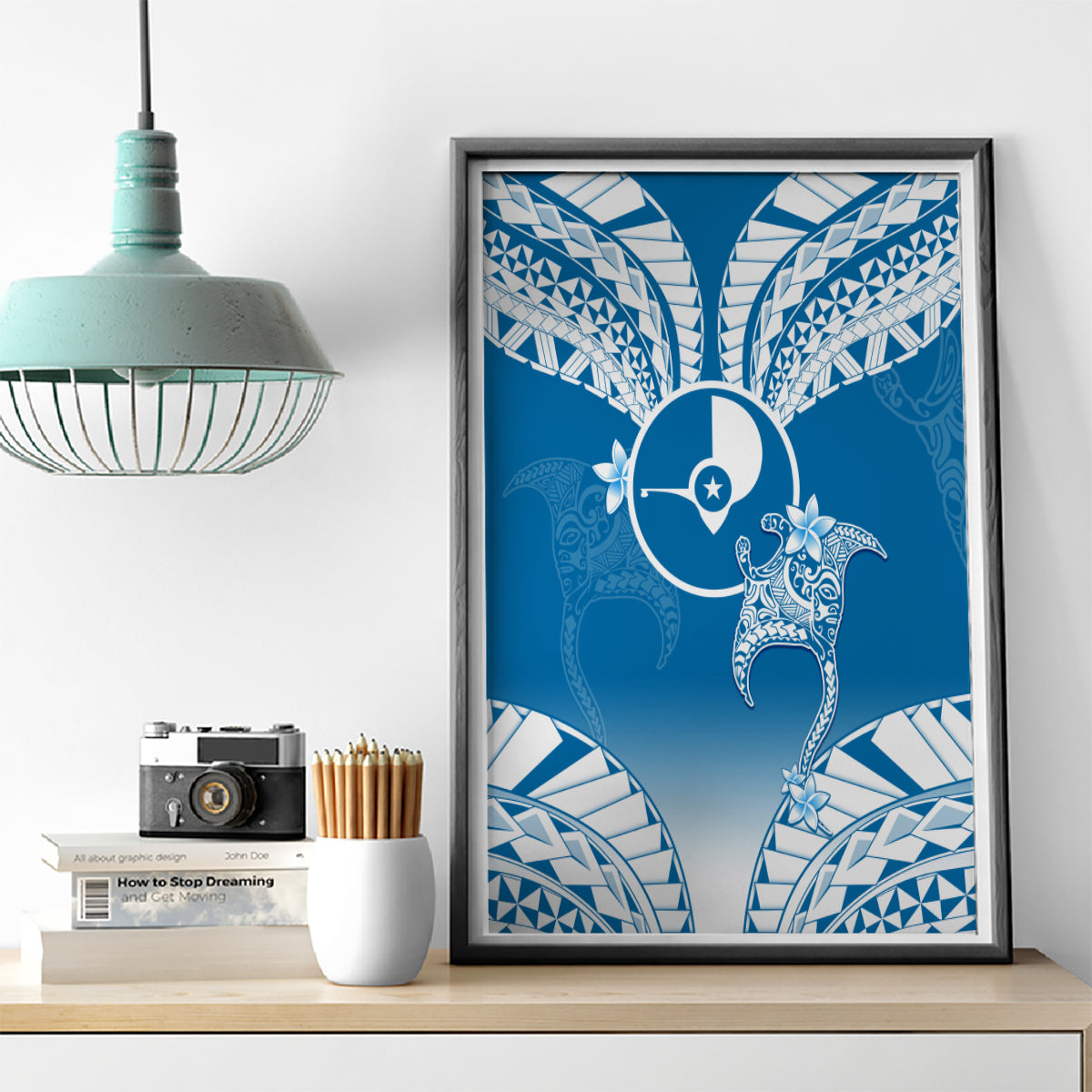 FSM Yap Constitution Day Canvas Wall Art Polynesian Batoids LT05 - Polynesian Pride