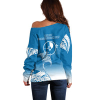 FSM Yap Constitution Day Off Shoulder Sweater Polynesian Batoids LT05 - Polynesian Pride