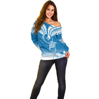 FSM Yap Constitution Day Off Shoulder Sweater Polynesian Batoids LT05 - Polynesian Pride