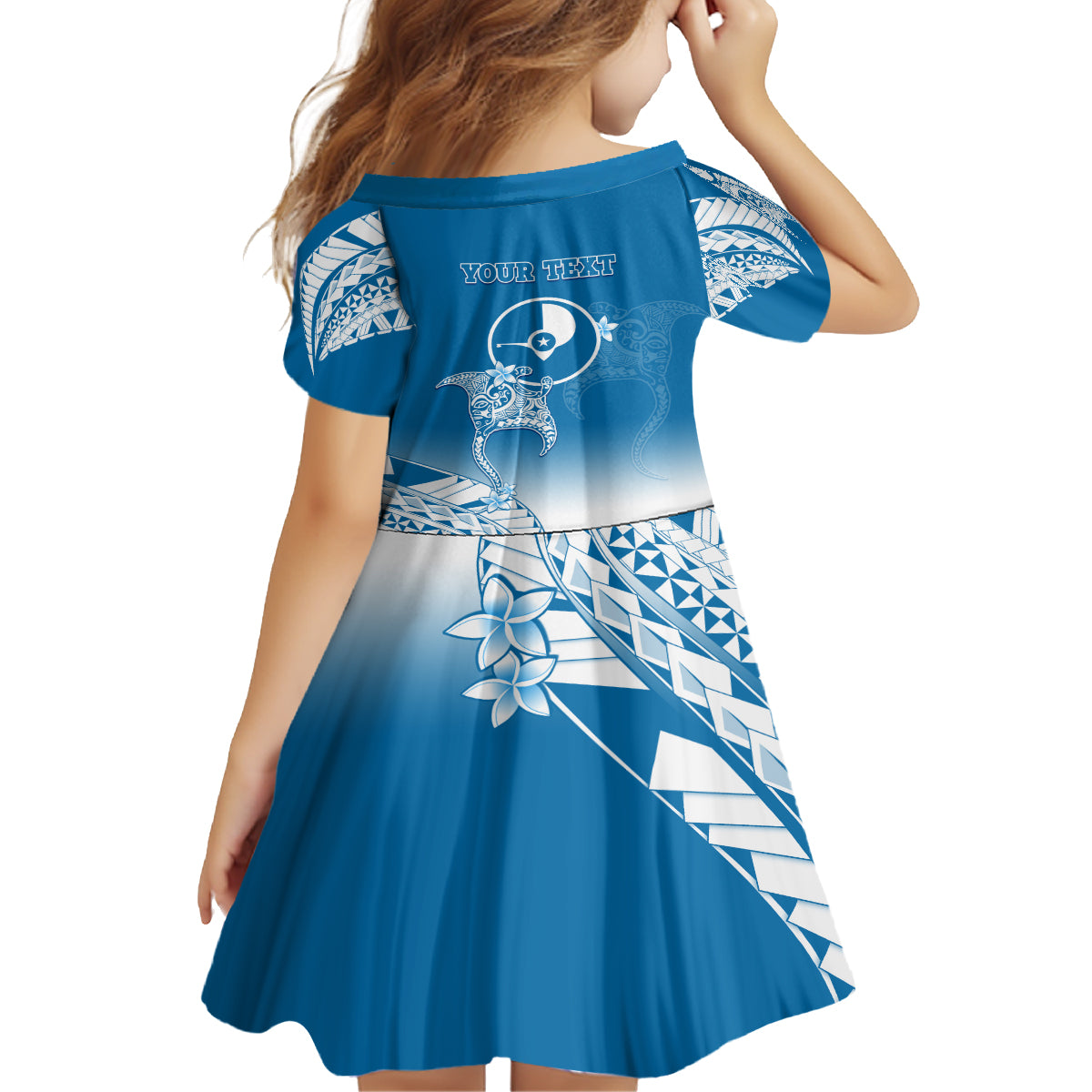 Personalised FSM Yap Constitution Day Family Matching Puletasi Dress and Hawaiian Shirt Polynesian Batoids LT05 - Polynesian Pride