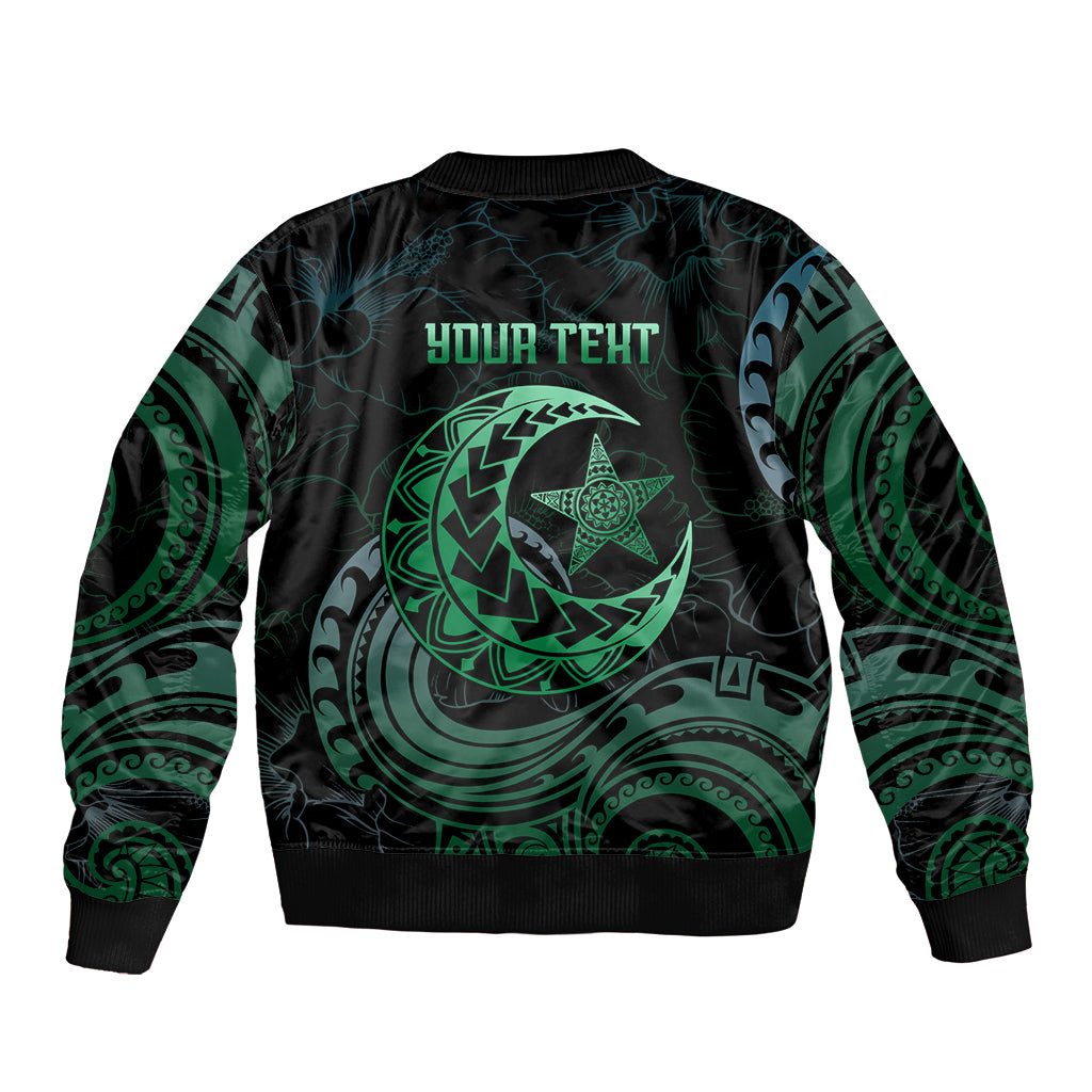Personalised Polynesia Bomber Jacket With Islam Crescent And Star LT05 - Polynesian Pride