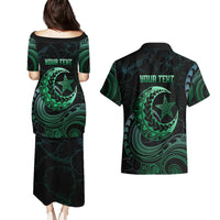Personalised Polynesia Couples Matching Puletasi Dress and Hawaiian Shirt With Islam Crescent And Star LT05 - Polynesian Pride