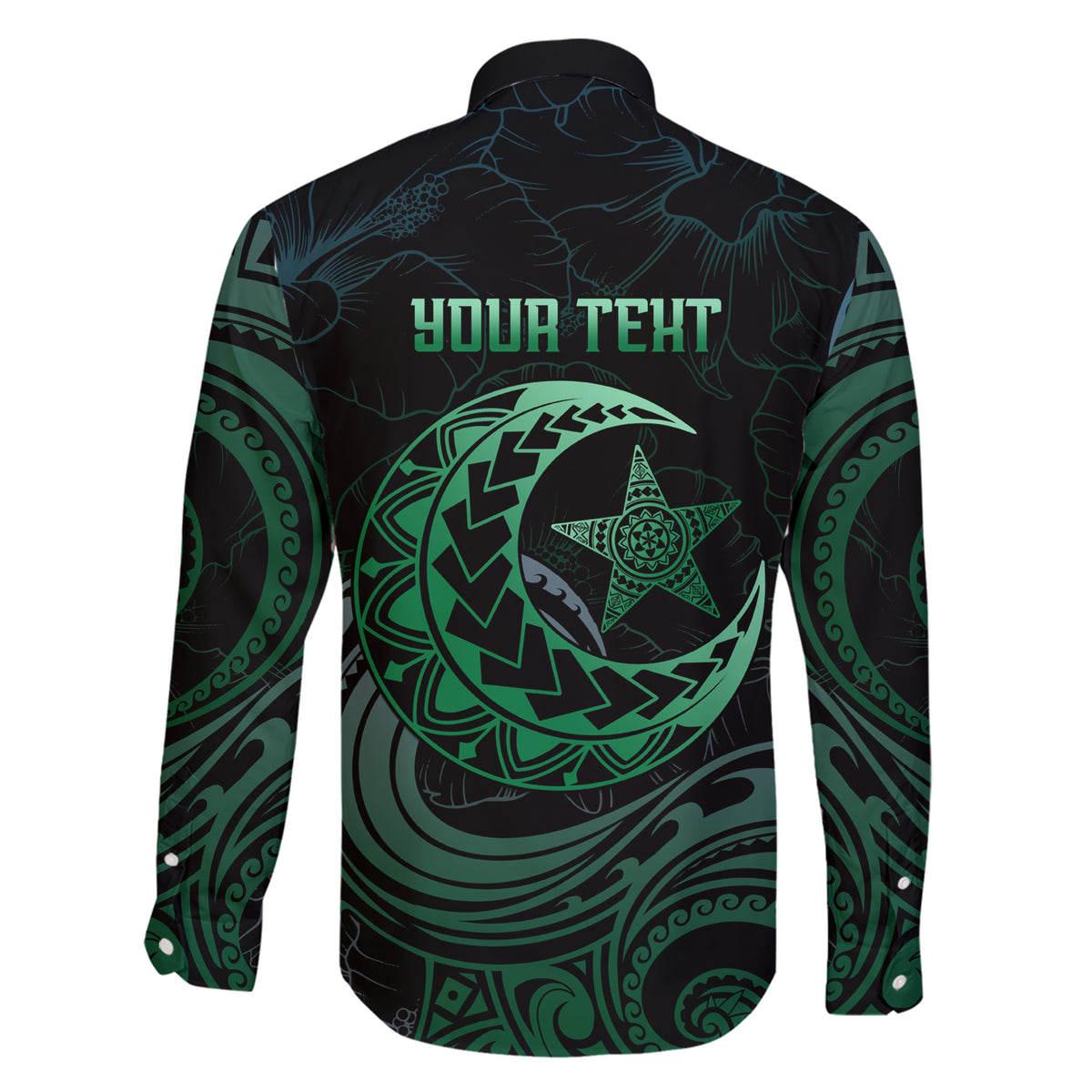 Personalised Polynesia Family Matching Short Sleeve Bodycon Dress and Hawaiian Shirt With Islam Crescent And Star LT05 - Polynesian Pride