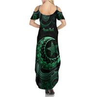 Personalised Polynesia Summer Maxi Dress With Islam Crescent And Star LT05 - Polynesian Pride