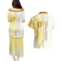 Personalised Polynesia Couples Matching Puletasi Dress and Hawaiian Shirt Bahai Faith Symbol LT05 - Polynesian Pride