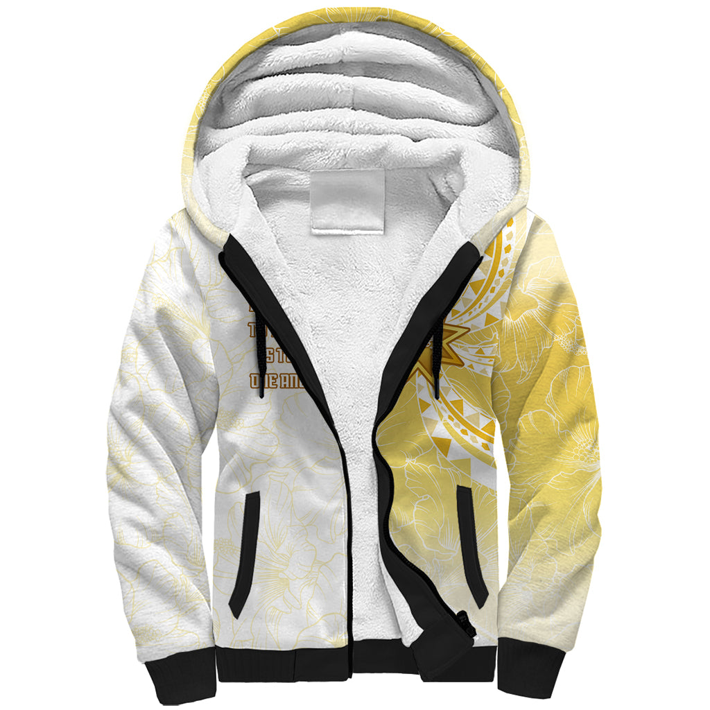 Personalised Polynesia Sherpa Hoodie Bahai Faith Symbol LT05 Unisex Yellow - Polynesian Pride
